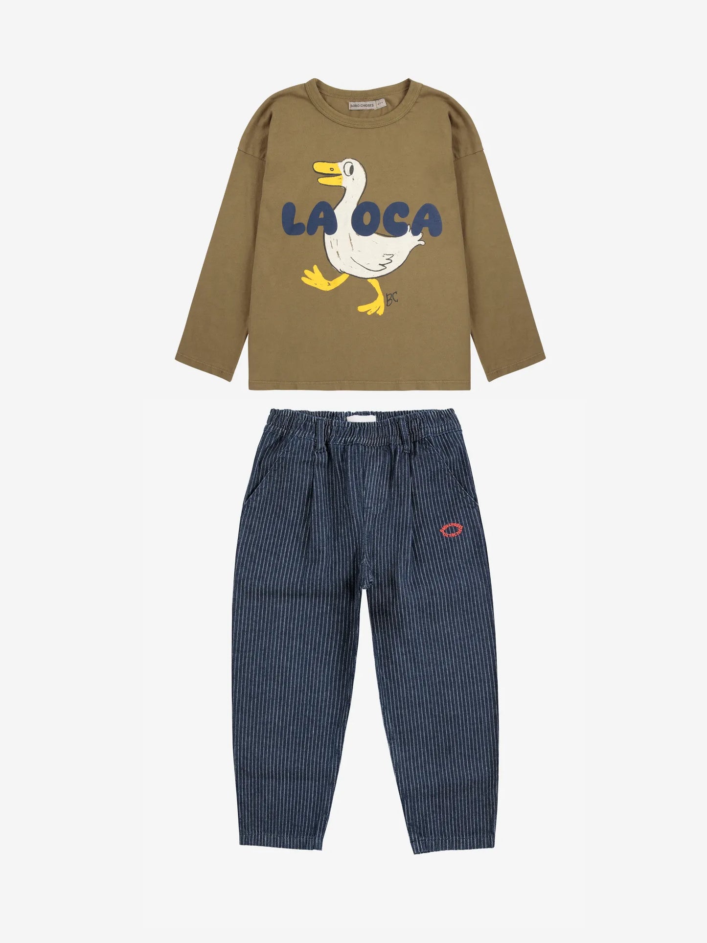 Tic Tac Toe denim pants look