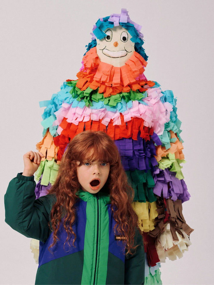 Almost Moiré all over reversible anorak