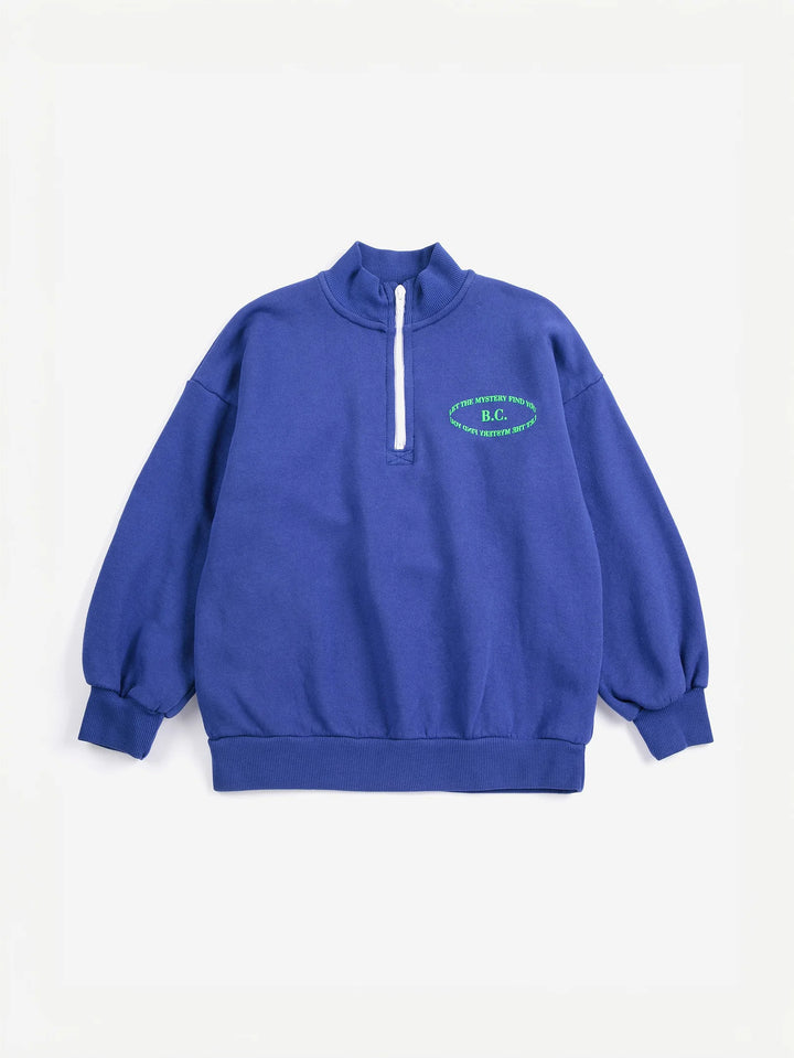 Mystery BC half zipped blue sweatshirt