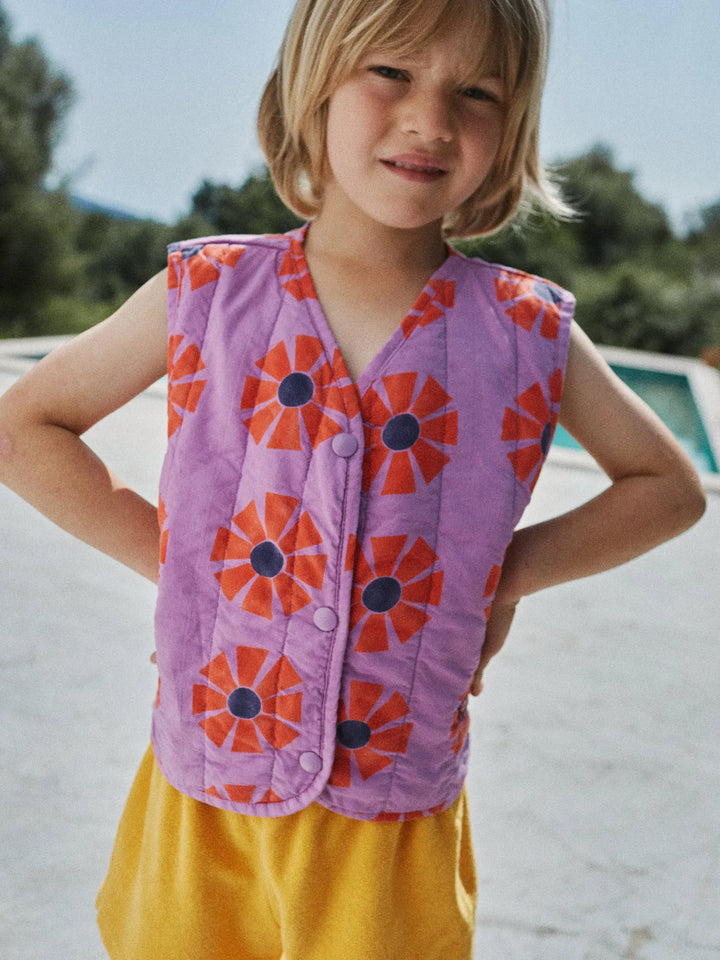 Kaleidoscope all over quilted woven vest