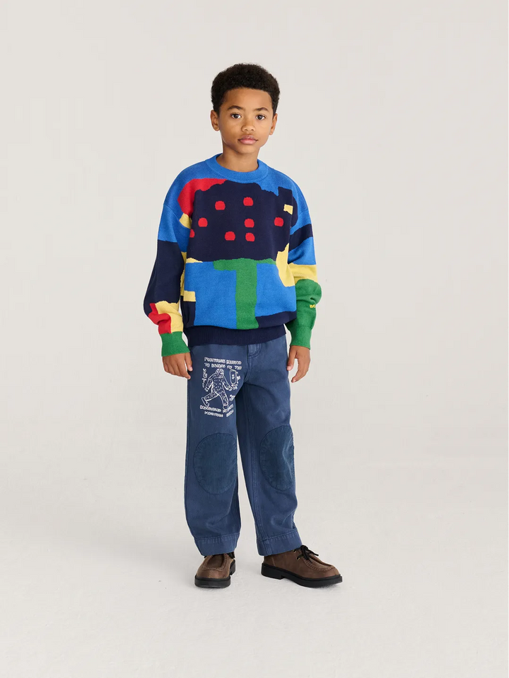 Paint Forest all over jacquard jumper