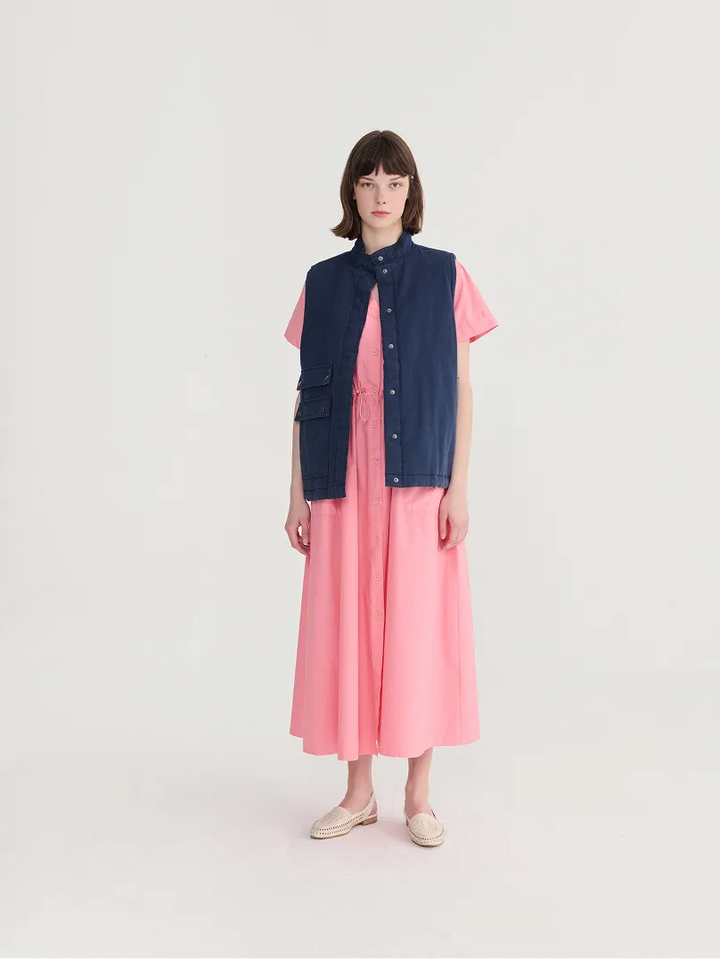 Washed cotton vest