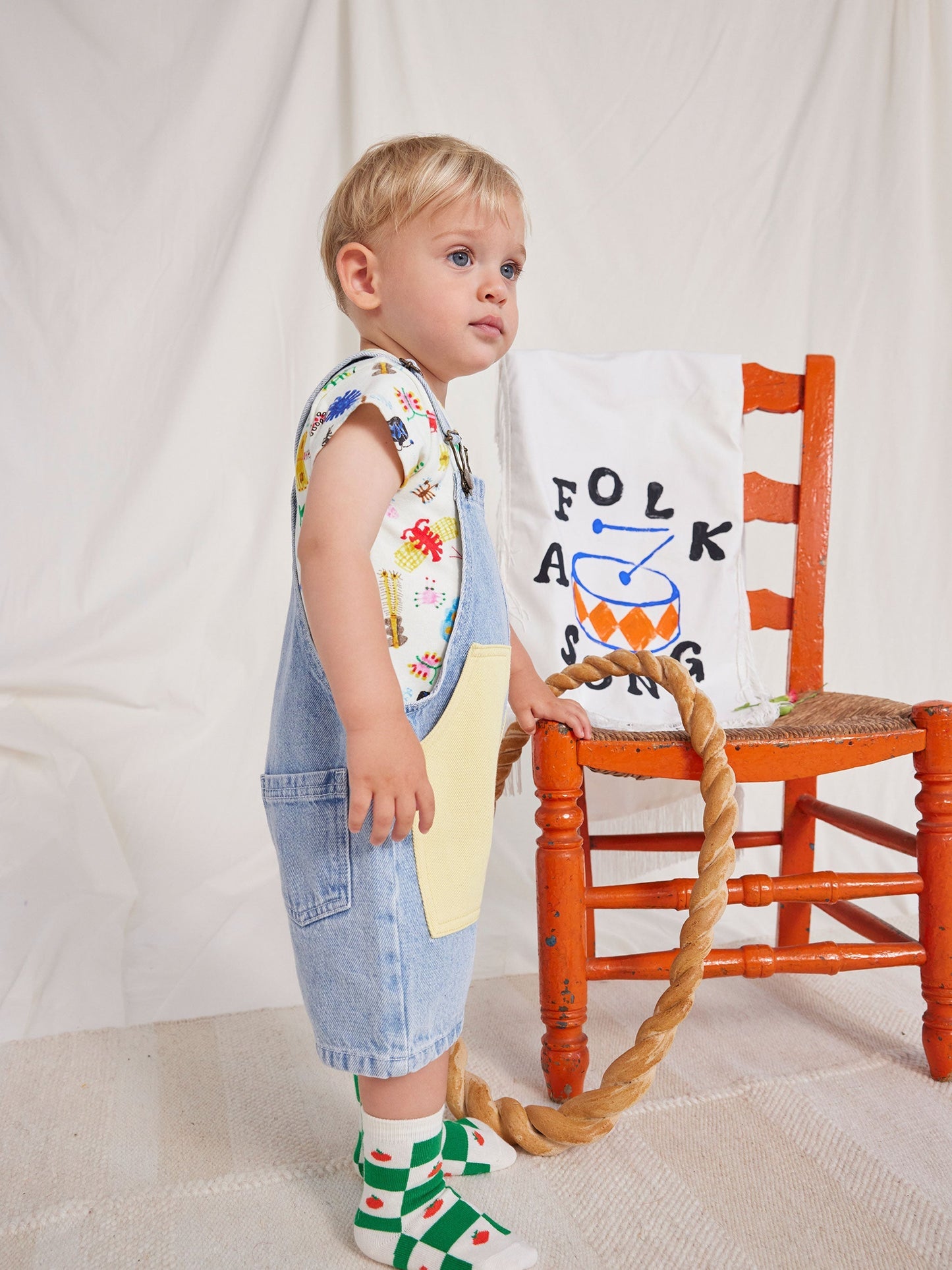 Bobo Choses Circle short dungaree