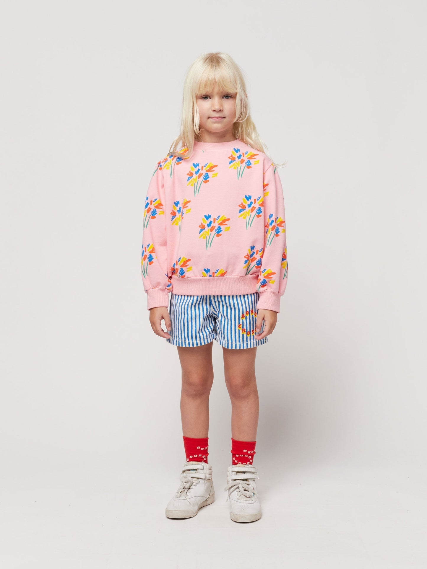 Bobo Choses Circle stripes woven shorts