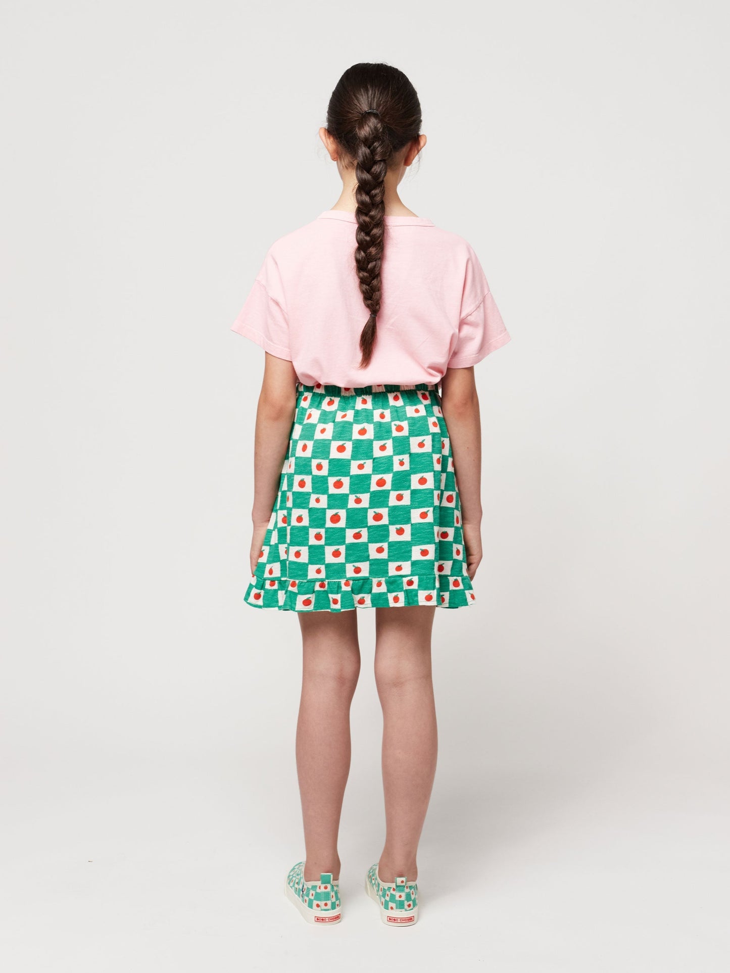 Tomato all over skirt