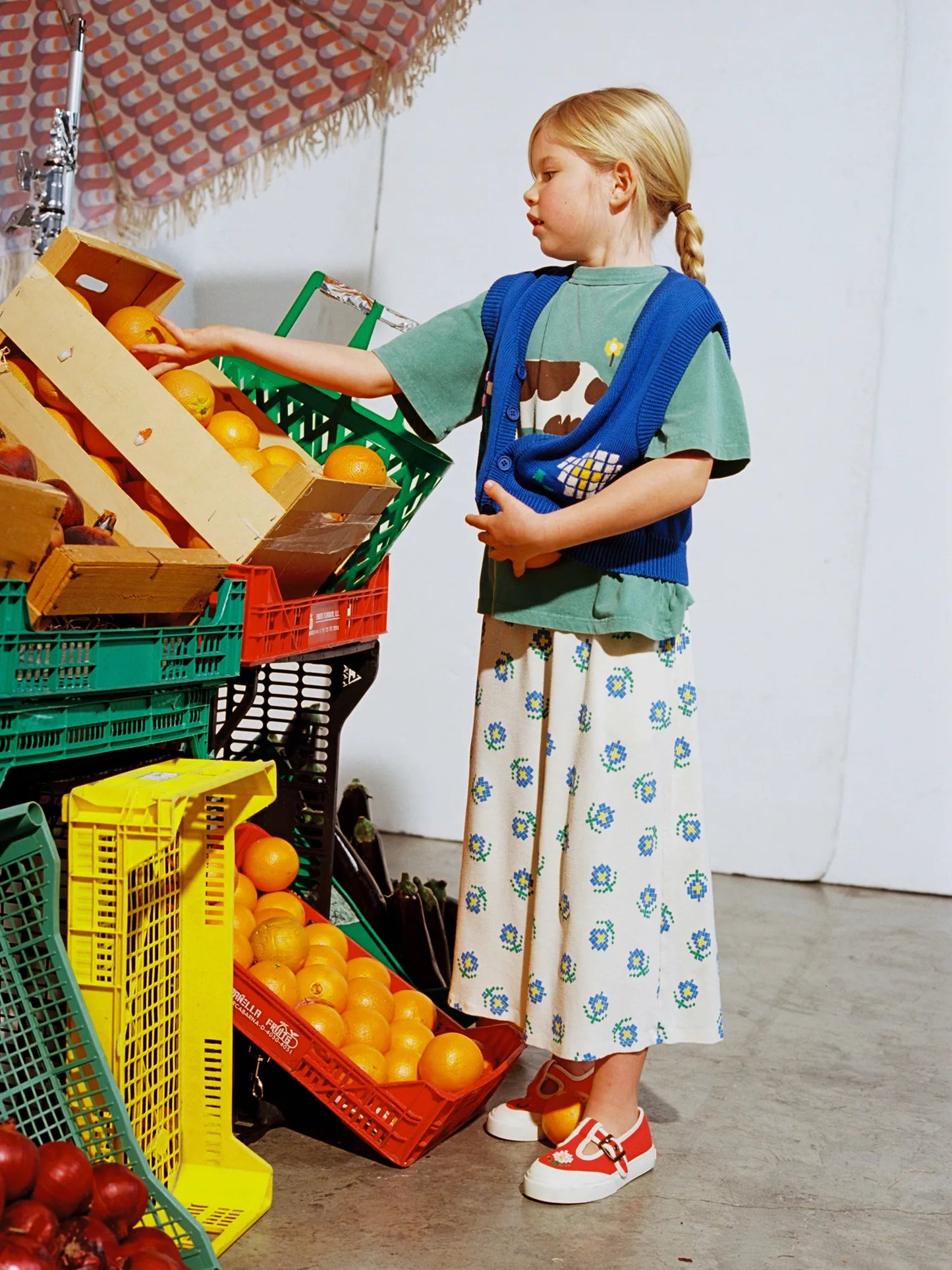 Flower Pixel all over culotte pants