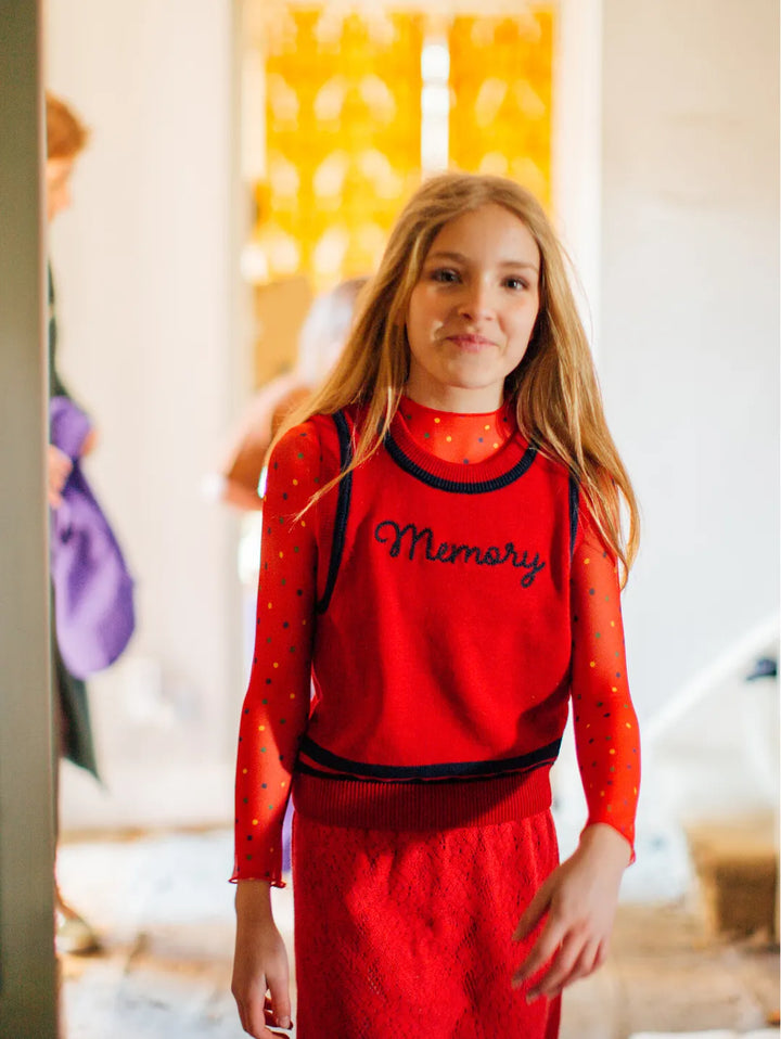 Memory knitted vest