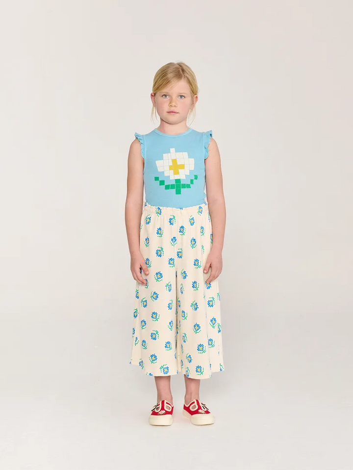 Pixel Daisy ruffled top