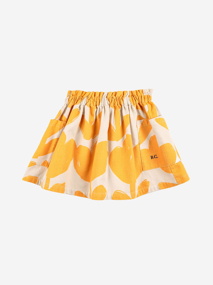 Big Flowers all over woven skirt