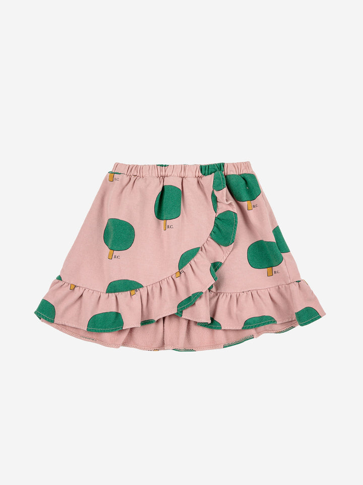 Green Tree all over ruffle skirt