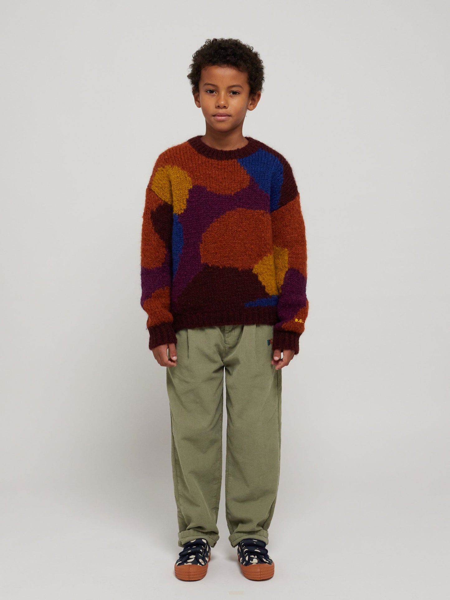 Multicolor intarsia jumper