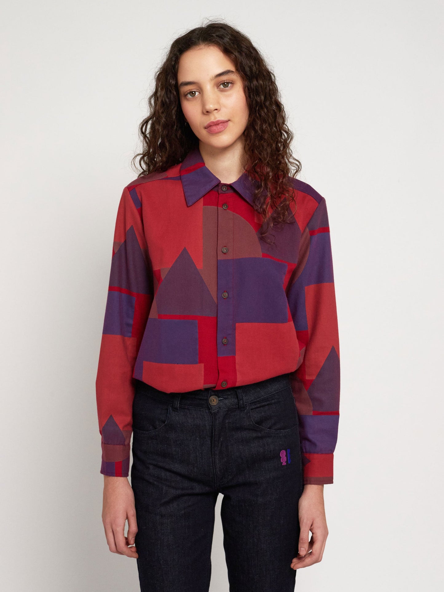 Geometric all over long shirt