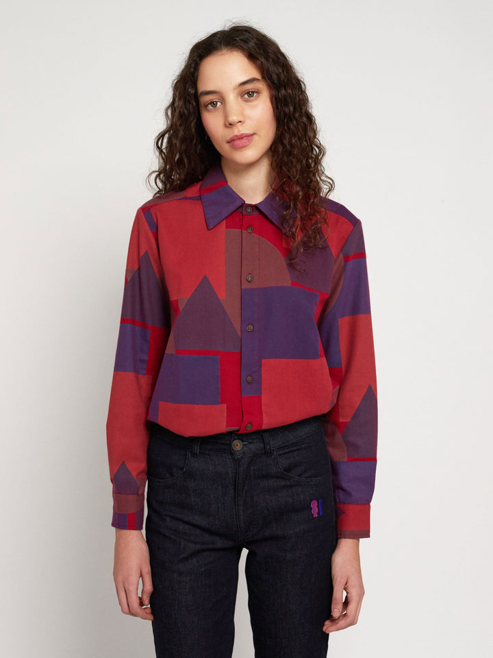 Geometric all over long shirt