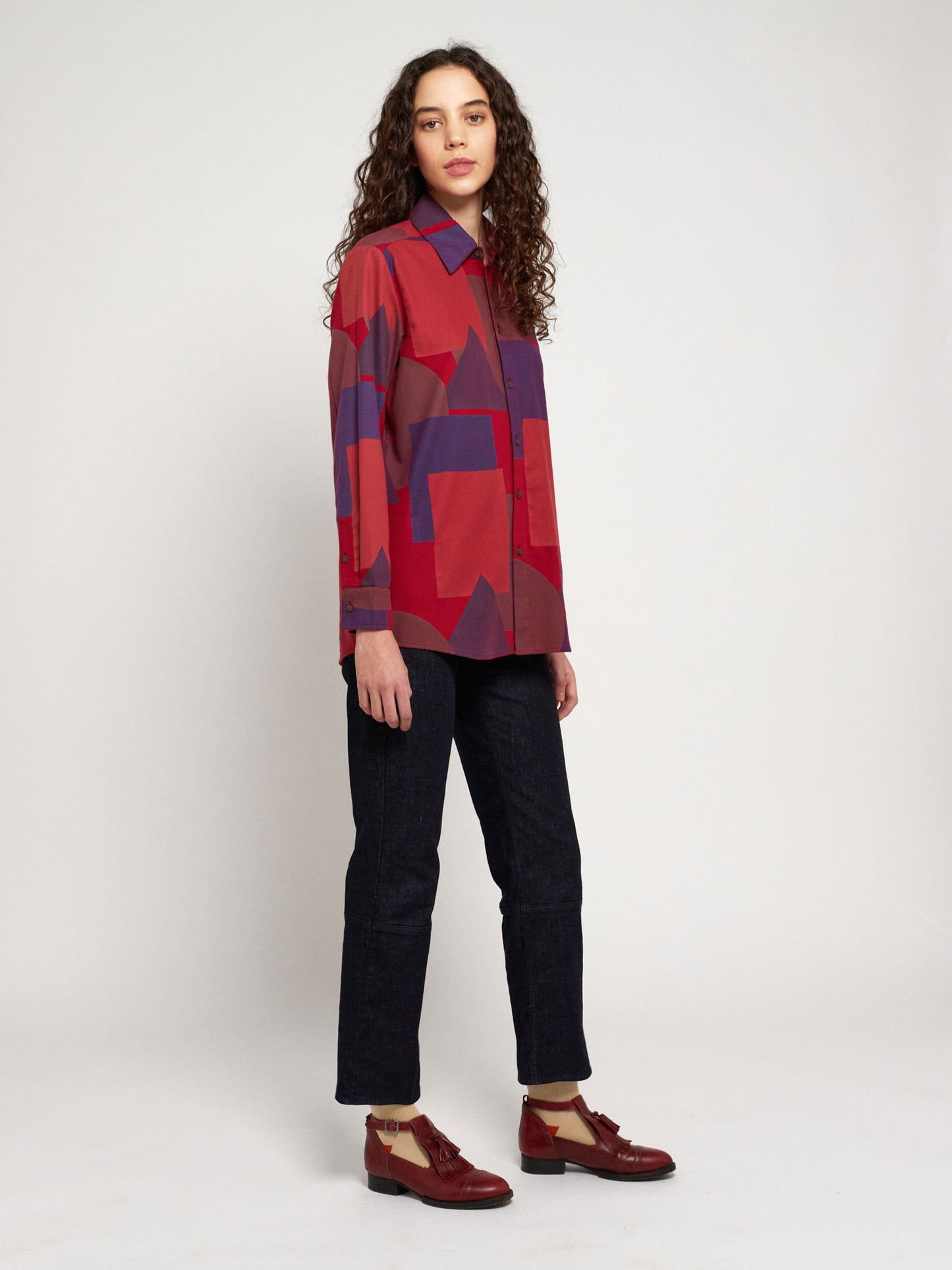 Geometric all over long shirt