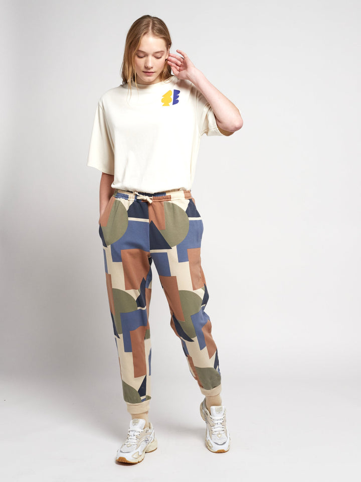 Geometric all over jogger pants