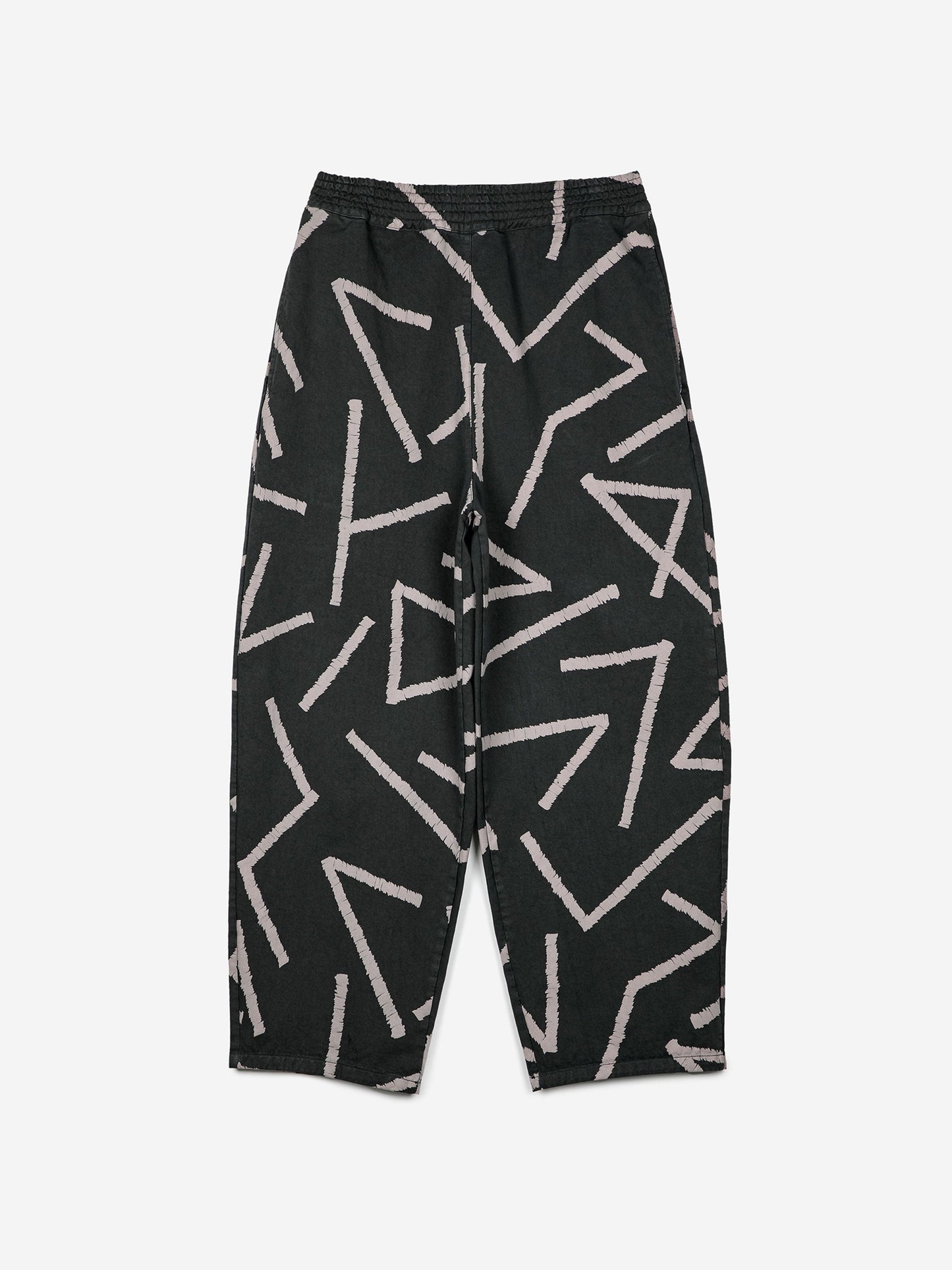 Lines all over barrel pants