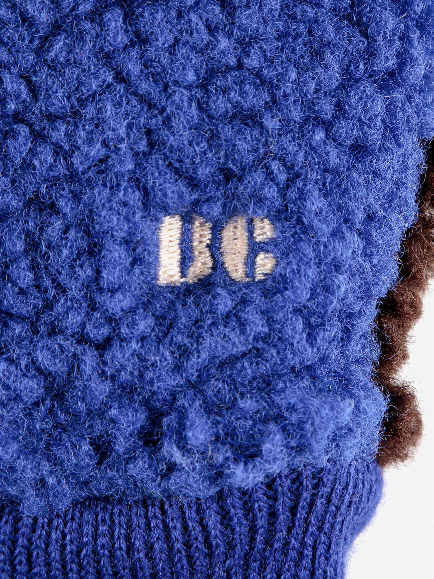 Sheepskin Color Block blue gloves