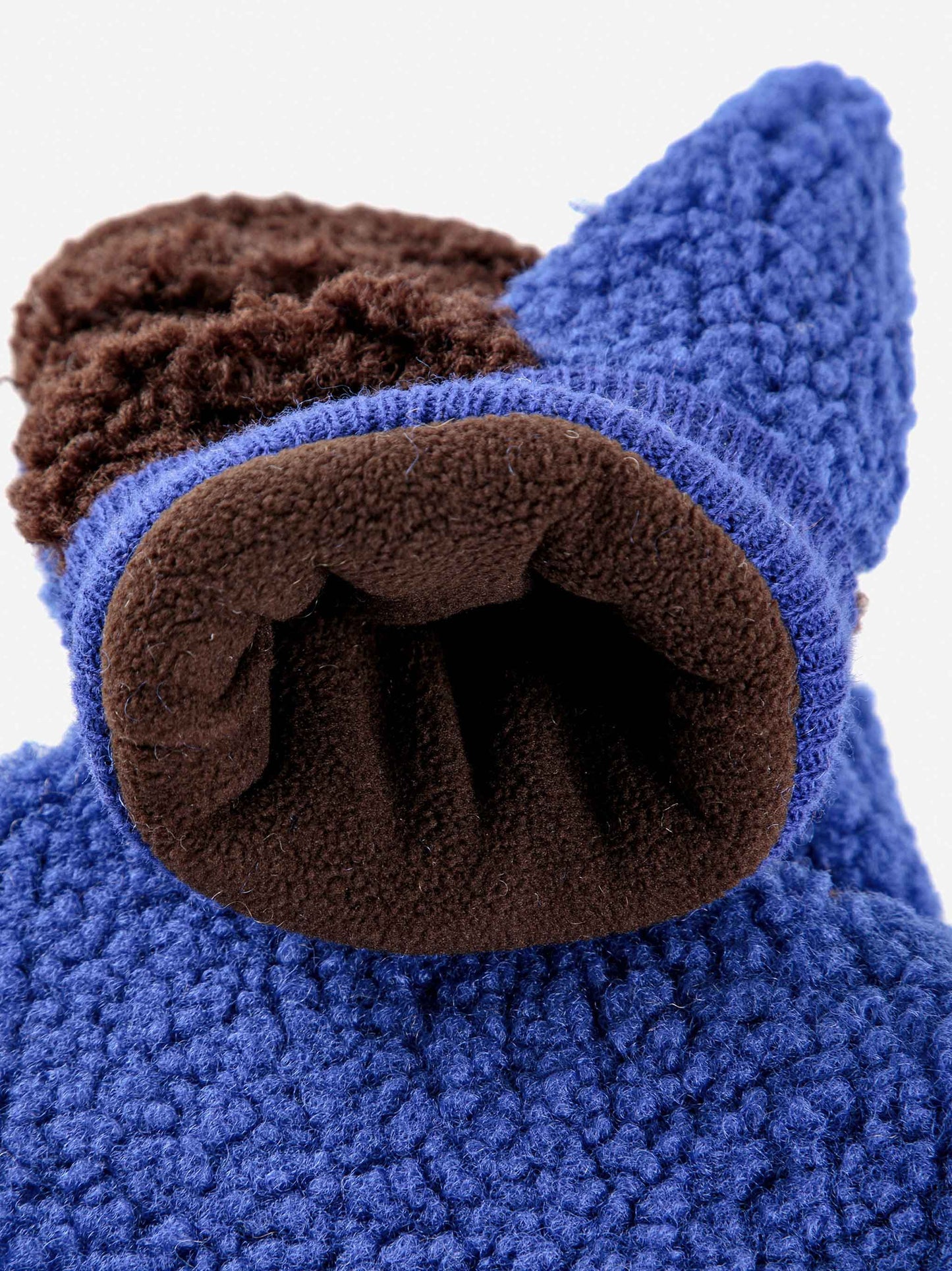 Sheepskin Color Block blue gloves