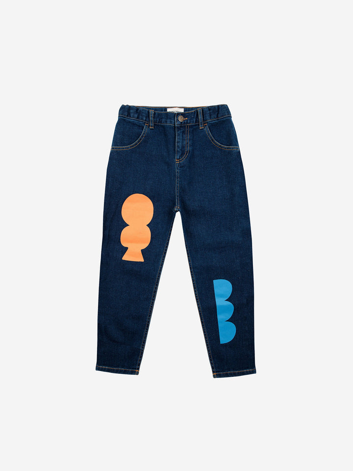 Geometric Shapes denim pants