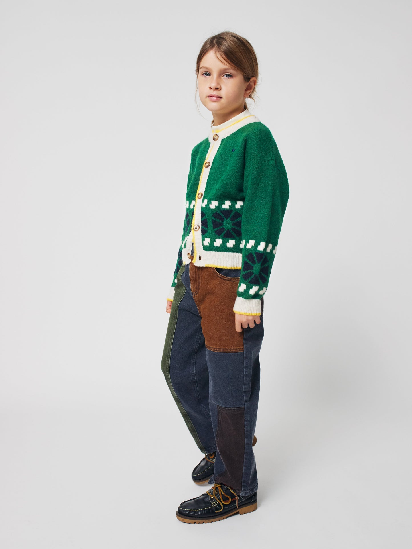 Bobo Choses カラーブロックデニムパンツ