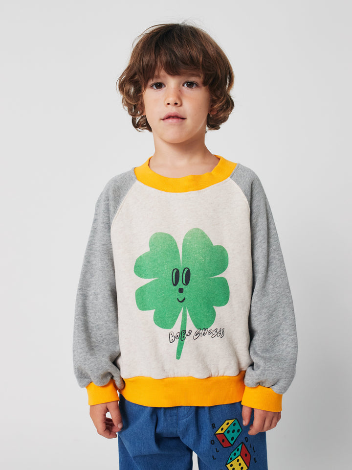 Lucky Clover ラグランスウェットシャツ