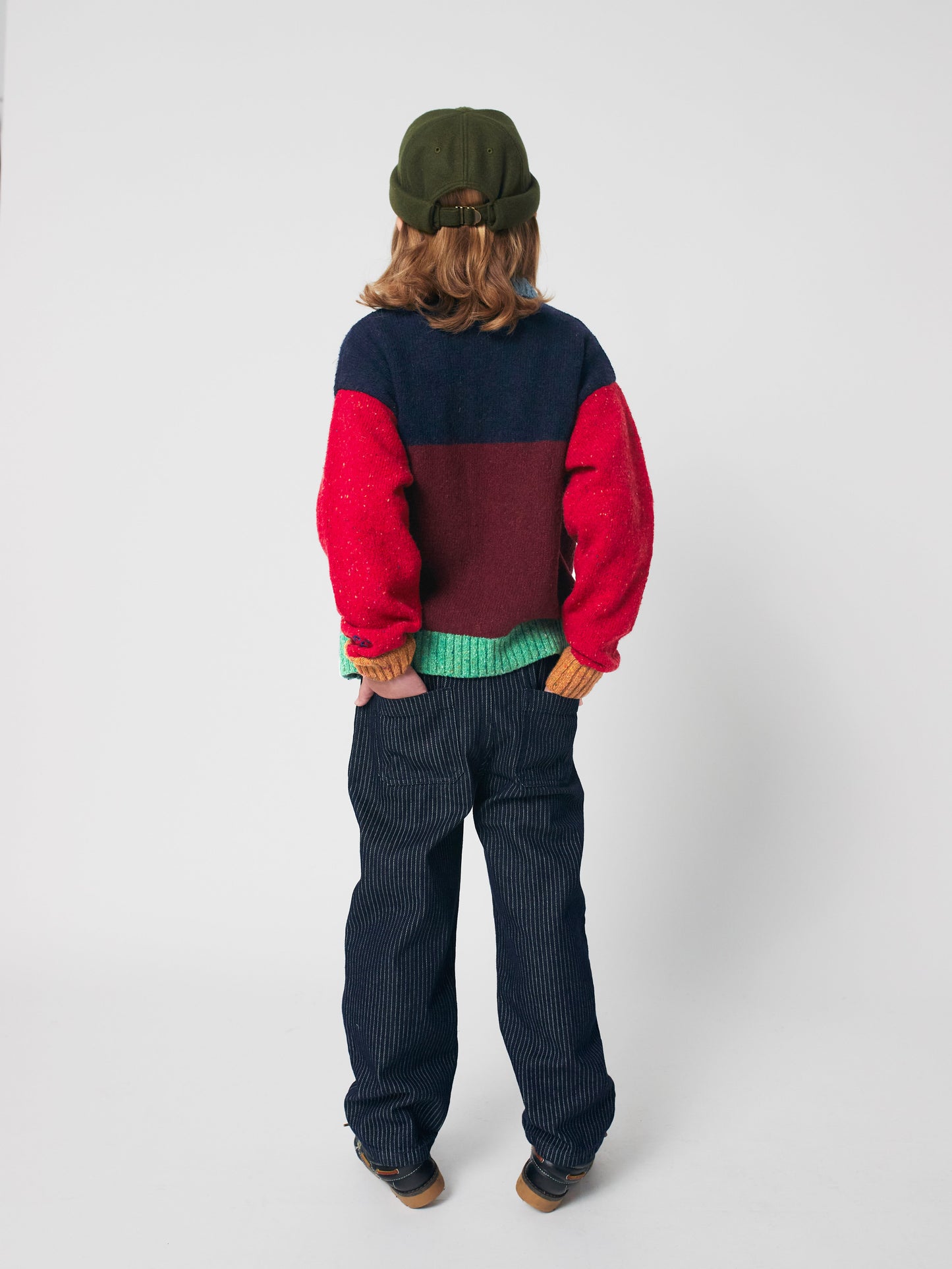 Bobo Choses カラーブロックカーディガン