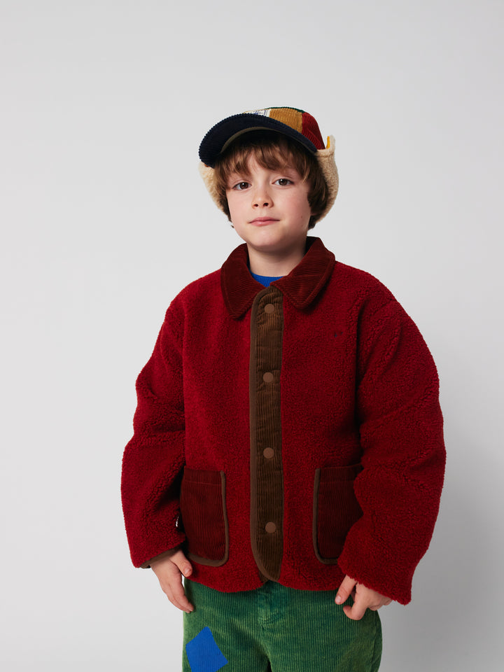 Multicolor Tiles reversible sheepskin jacket