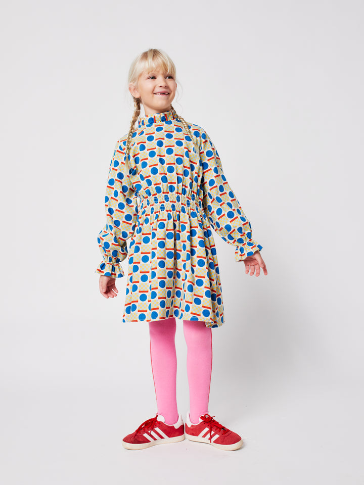 Geometric Scacs all over dress
