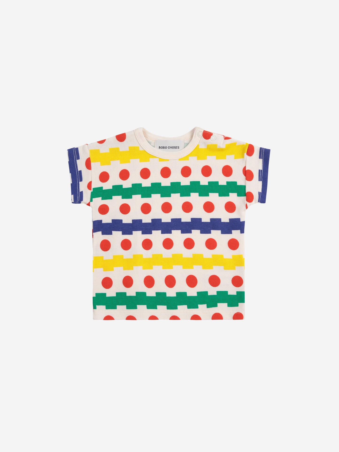 Geometric all over waffle T shirt