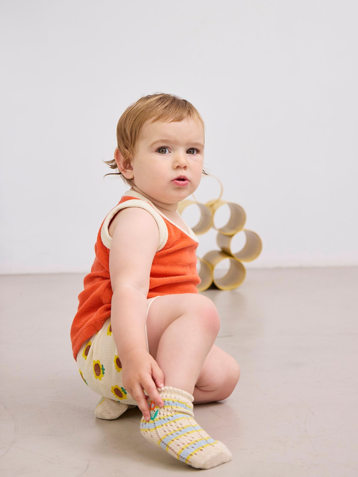 Sunflower terry cloth tank top