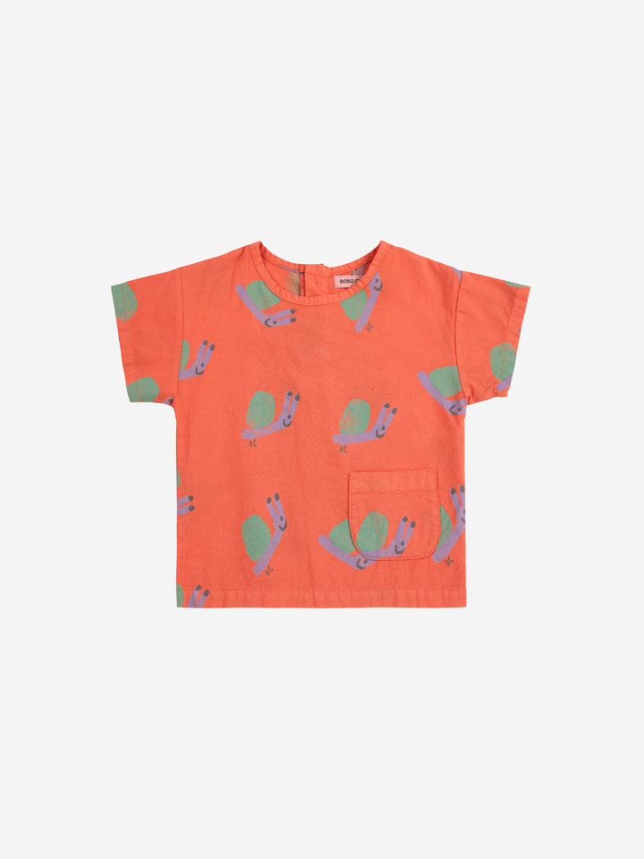 Funny Snail all over woven blouse