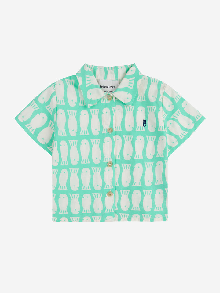 Lucky Fish all over woven shirt