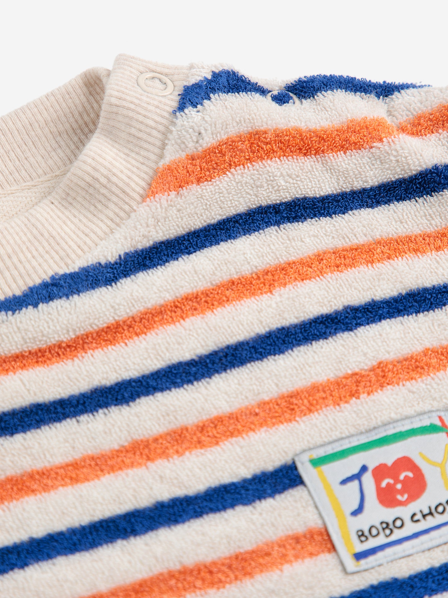 Striped terry cloth sweatshirt