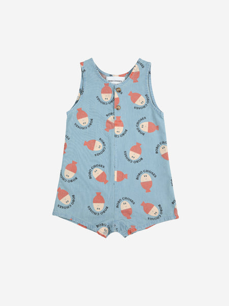 Morning Egg all over denim playsuit for Children | Bobo