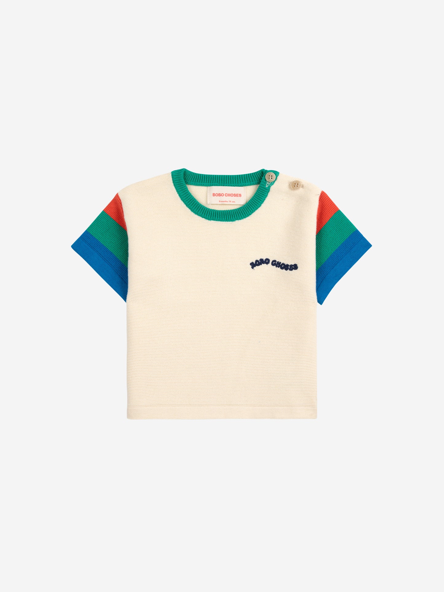 Color block knitted T shirt