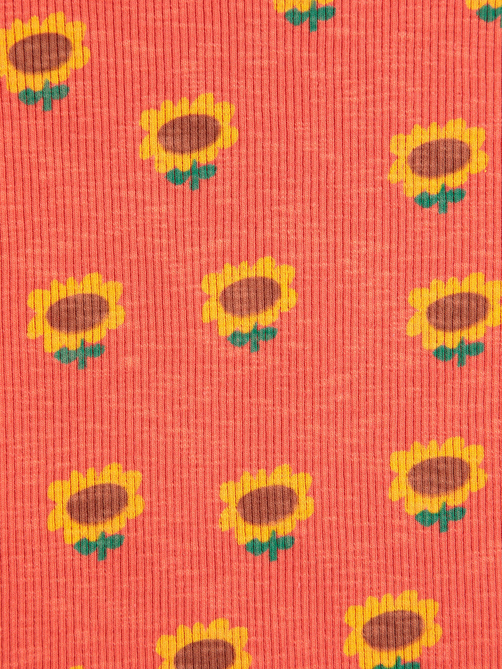 ひまわり柄タートルネックTシャツ