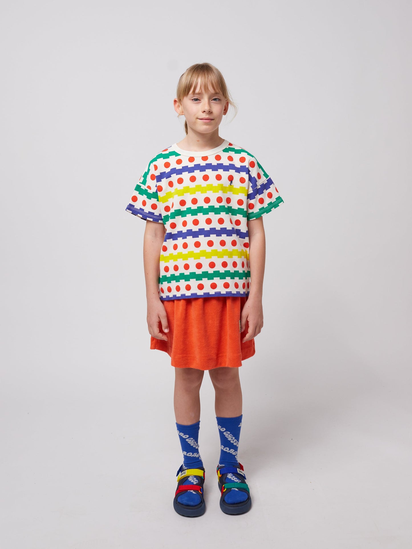 Geometric all over waffle T shirt