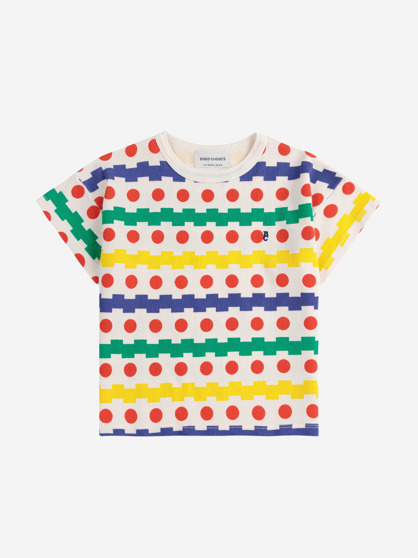 Geometric all over waffle T shirt