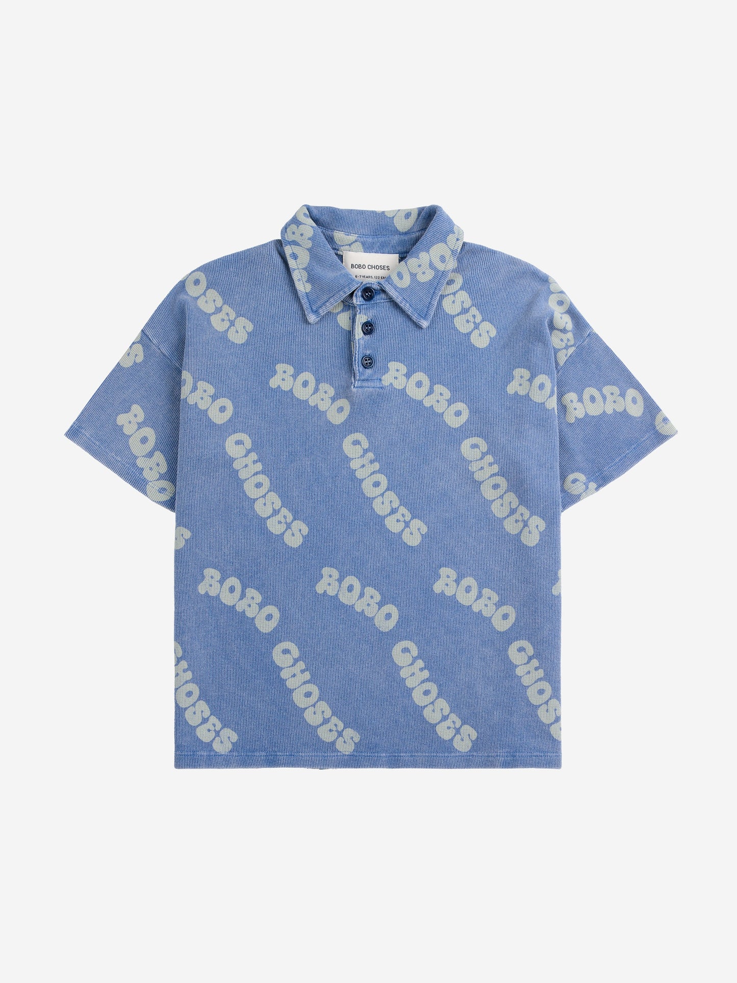 Wavy Bobo Choses all over waffle polo shirt