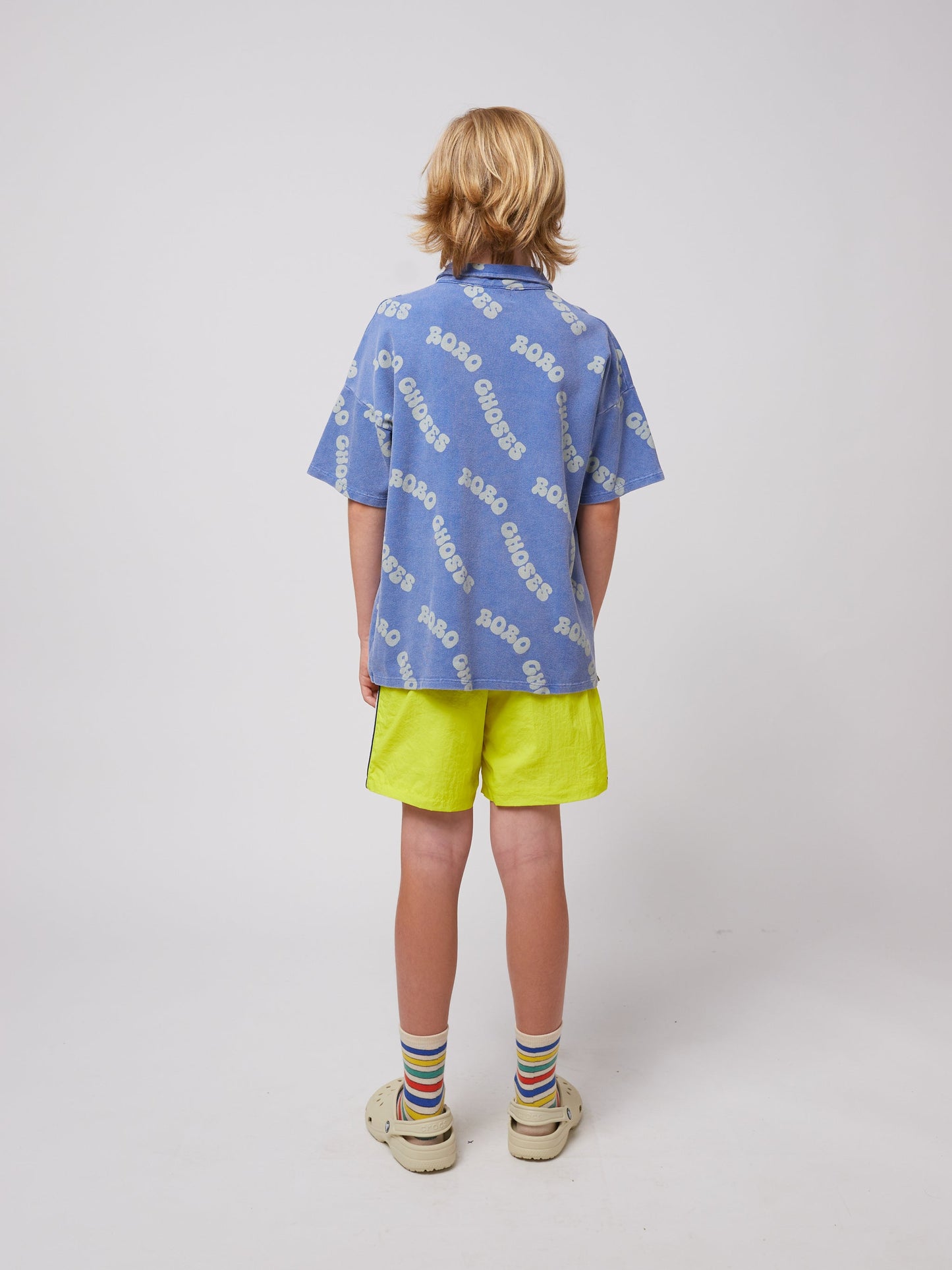 Wavy Bobo Choses all over waffle polo shirt