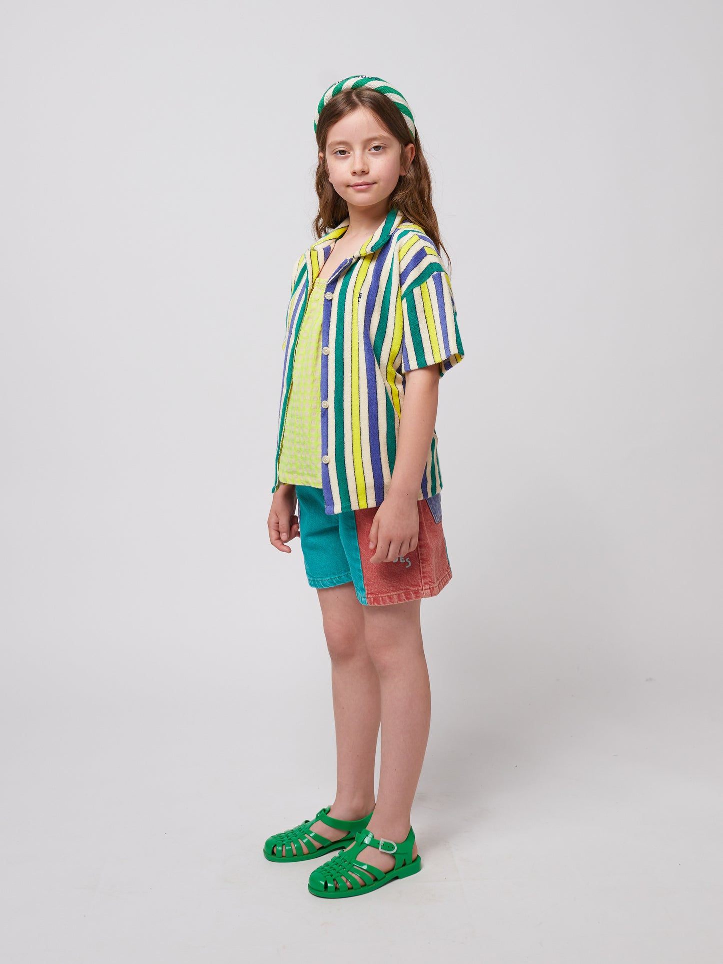 Multicolor Stripes terry cloth shirt