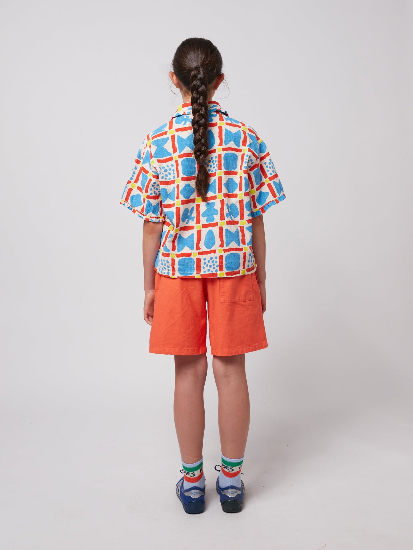 Geometric Game all over woven shirt