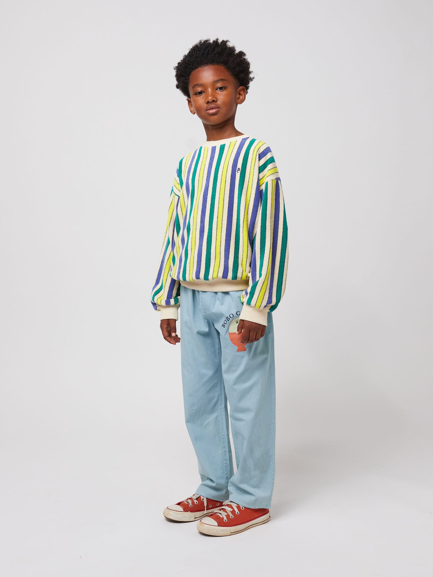 Multicolor Stripes terry cloth sweatshirt