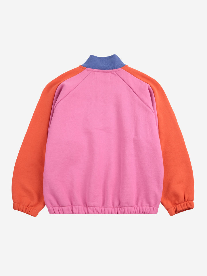 Smiling color block sweatshirt