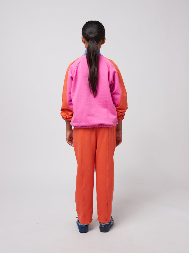 Smiling color block sweatshirt