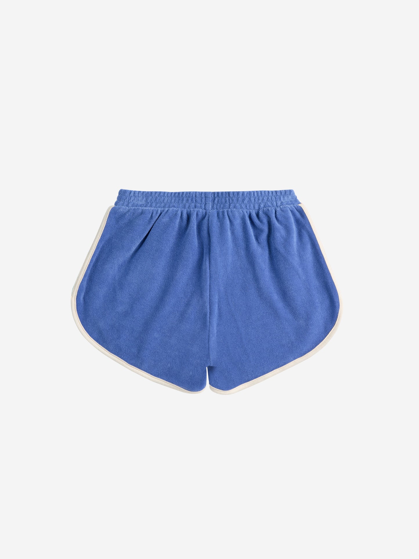 Smiling color block terry cloth shorts