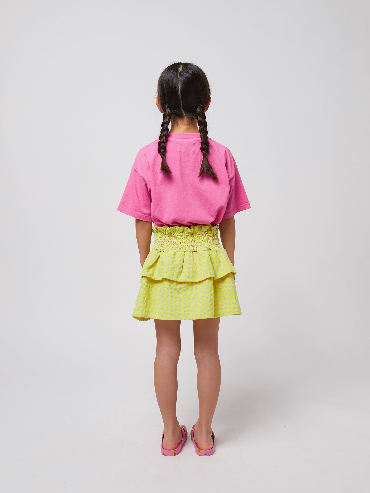 Vichy ruffle skirt