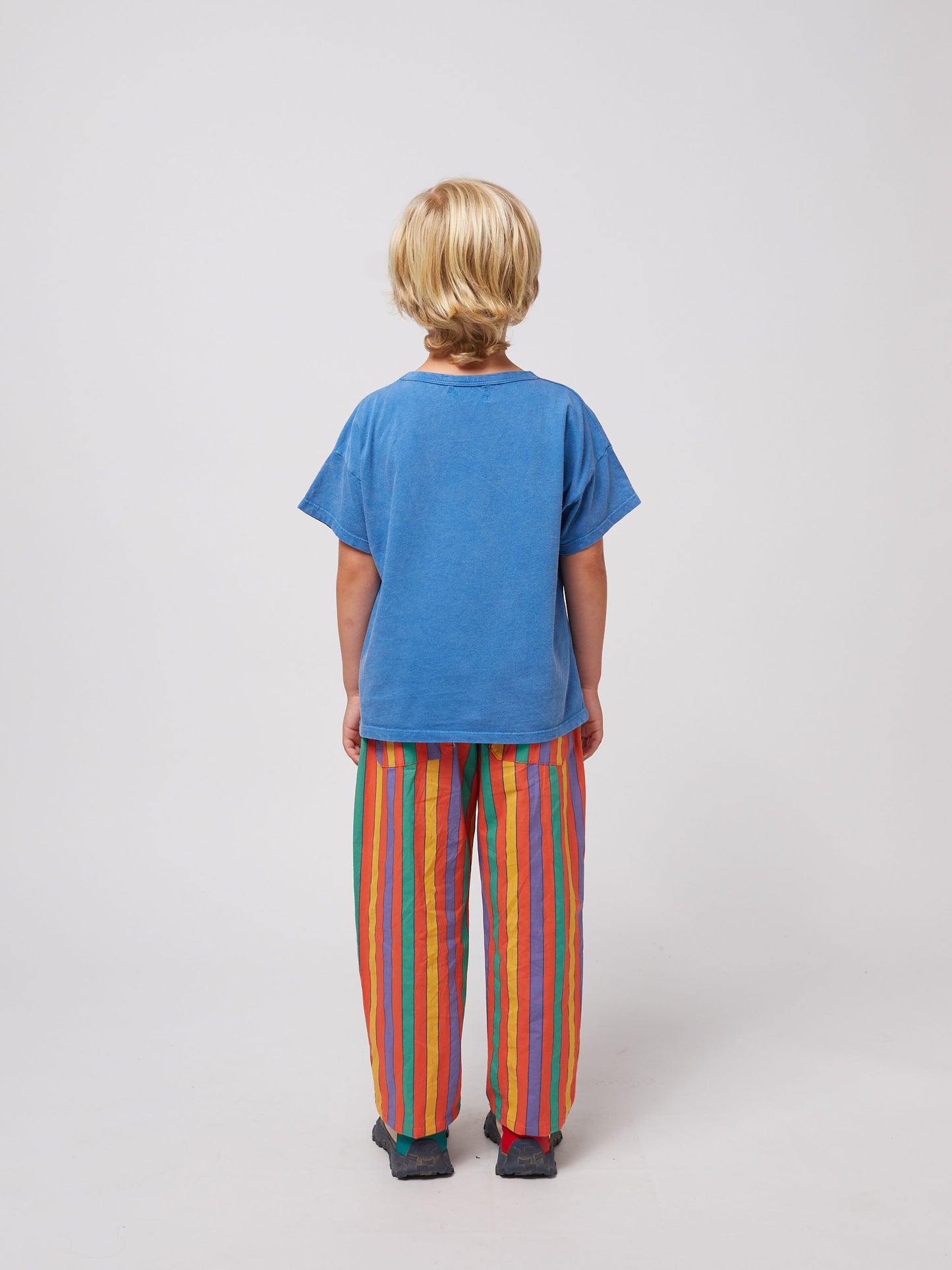 Multicolor stripes woven pants