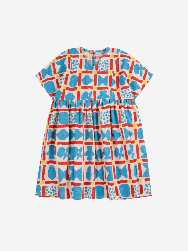 Gemetric Game all over woven dress