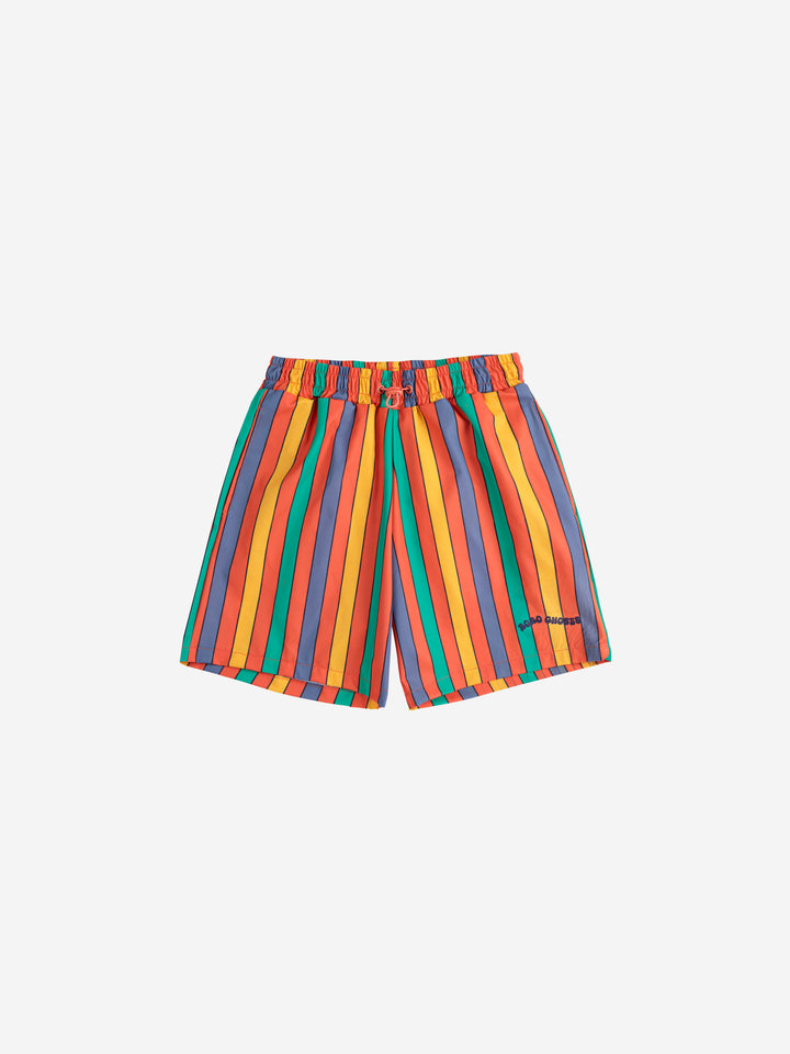 Multicolor Stripes swim board shorts